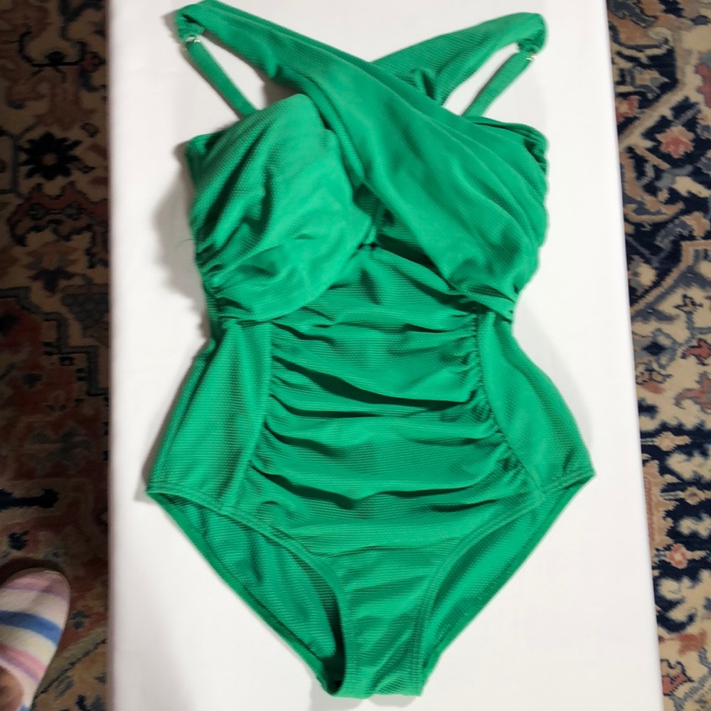 "Point Zero" Cris-Cross Bra sz12 Swimsuit NWOT